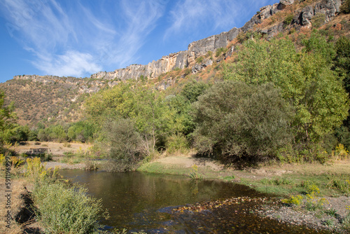 Obraz na płótnie Lozoya River at Panton de la Oliva Reservoir, Patones, Madrid, Spain w salonie