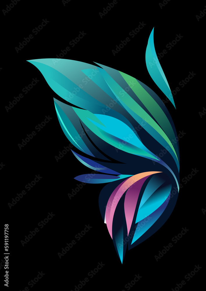 abstract floral design