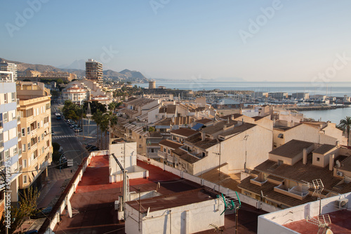 Obraz na płótnie Rooftop View, and Port; El Campello; Alicante; Spain w salonie