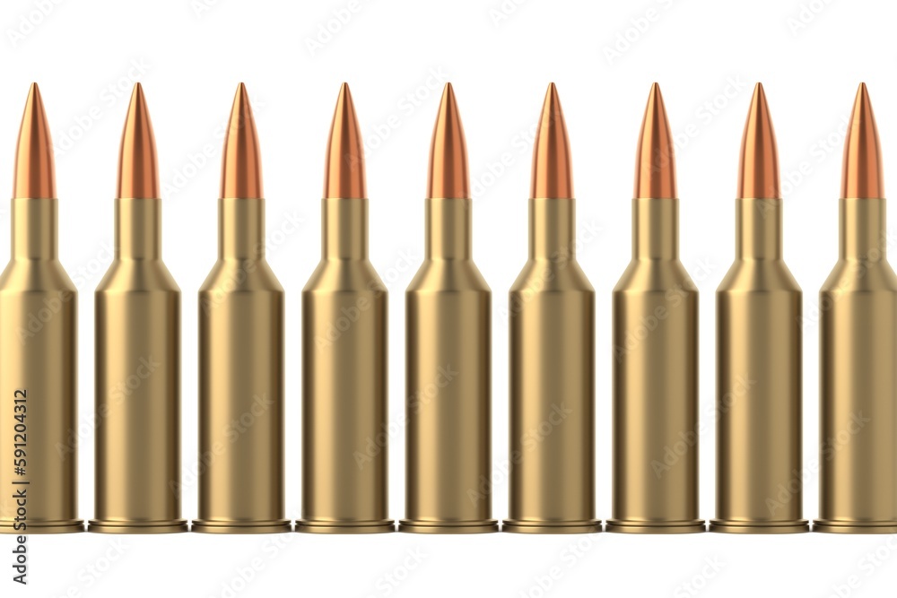Rifle bullets ammunition background. Military technology banner Rifle bullets ammunition background. Military technology banner
