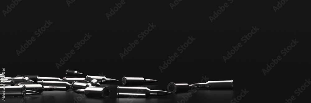 Rifle bullets ammunition background. Military technology banner Rifle bullets ammunition background. Military technology banner
