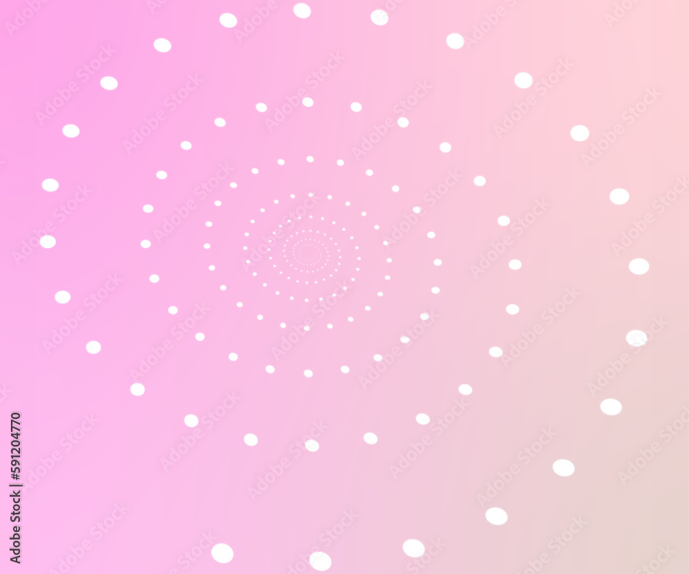 Fundo rosa com bolinhas em espiral