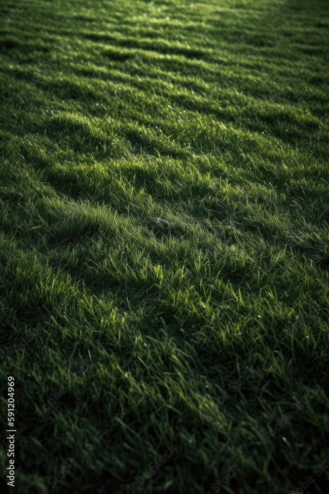 Field of fresh green grass texture as a background, top close up view. Generative Ai. Field of fresh green grass texture as a background, top close up view. Generative Ai.