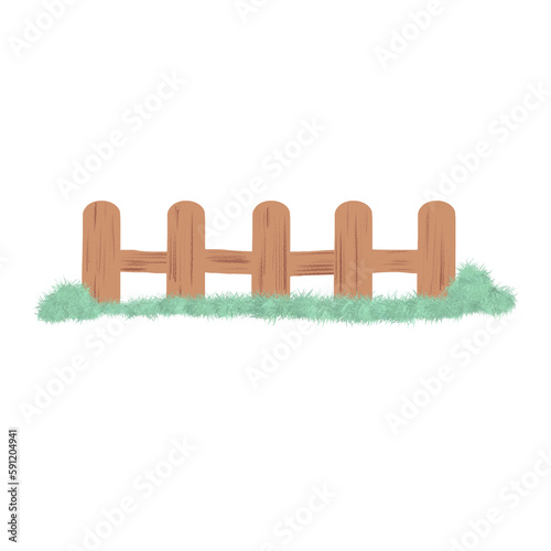 wooden fence , garden or farm palisade