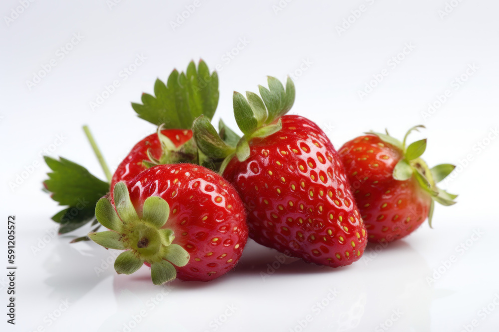 Strawberry, Strawberries on a isolated white background, generative ai, Fresh tasty fruit Strawberry, Strawberries on a isolated white background, generative ai, Fresh tasty fruit