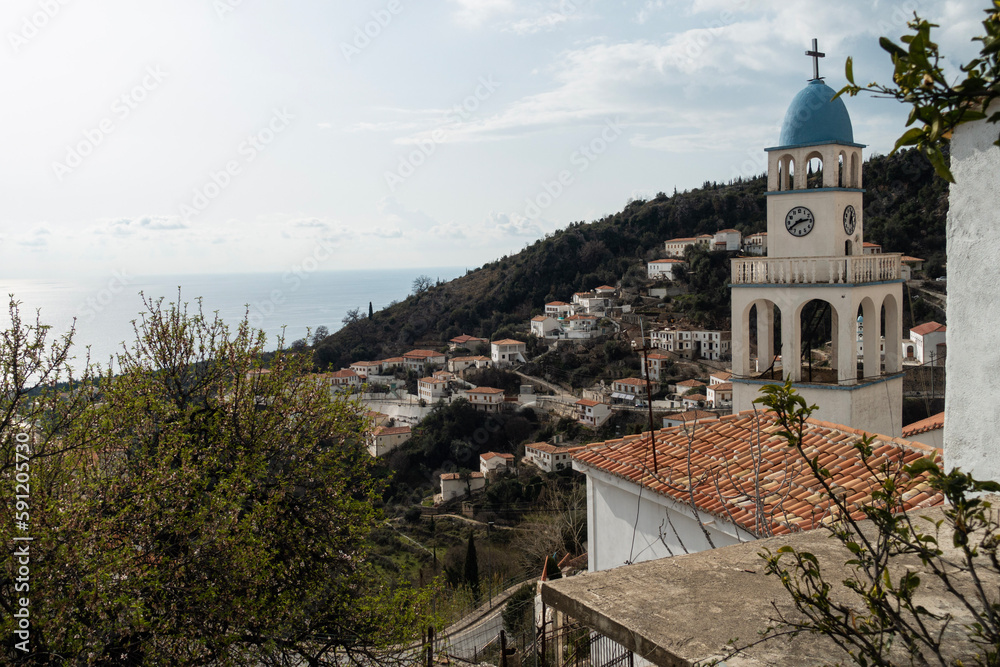 Dhermi Village at Albanian Riviera With Stunning Scenery