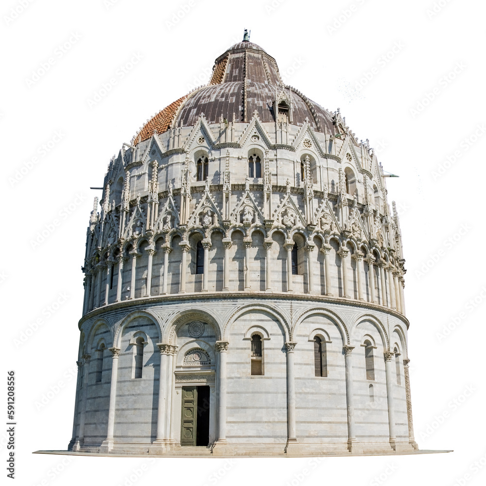  Cutout of an isolated The Pisa Baptistery of St. John is a Roman Catholic ecclesiastical building in Pisa, Italy with the transparent png