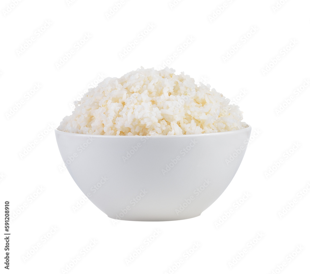 Rice in a bowl on transparent png Rice in a bowl on transparent png