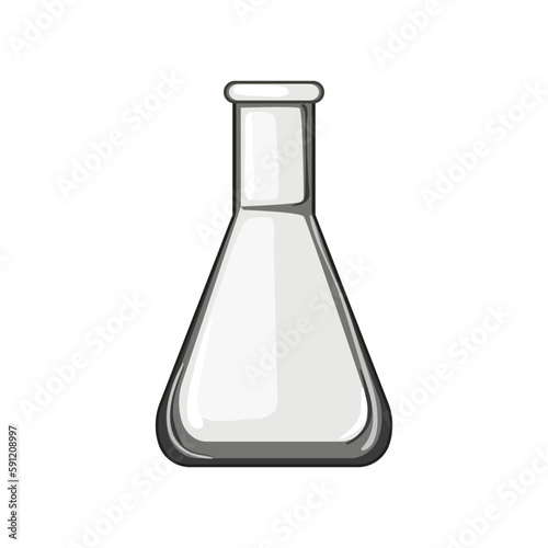 chemistry laboratory glassware cartoon vector illustration
