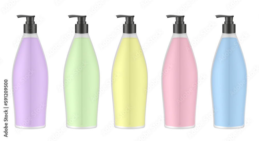 Set of flavoring syrup bottles with dispenser Set of flavoring syrup bottles with dispenser