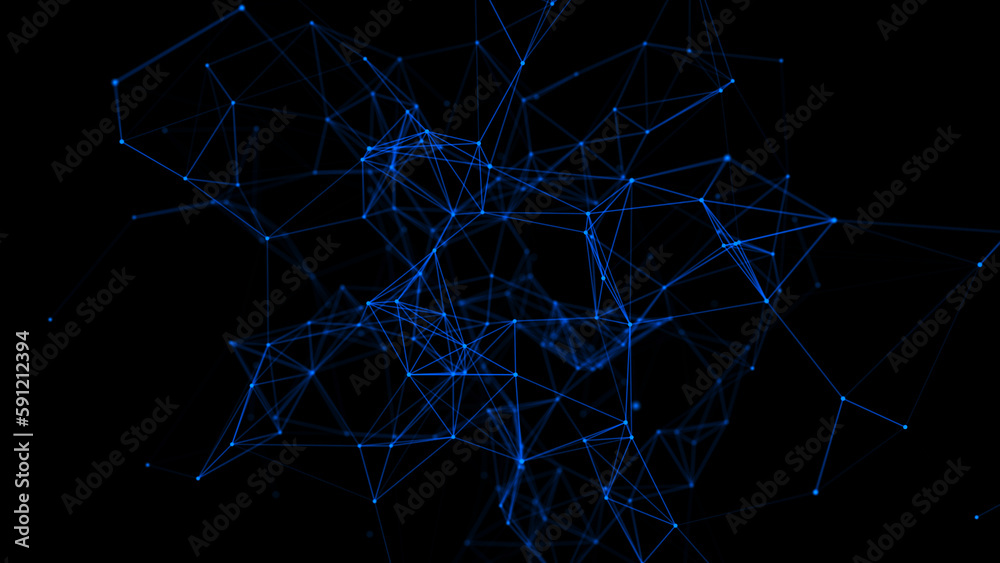 Abstract graphic design. Network connection background. 3d rendering.