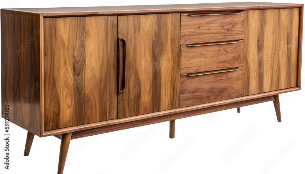 modern console cabinet isolated on a transparent background, generative ai modern console cabinet isolated on a transparent background, generative ai