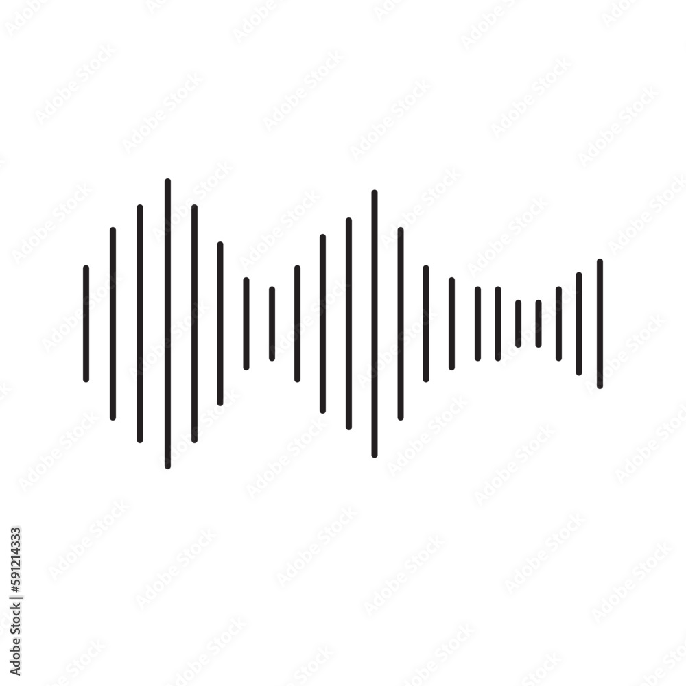 sound wave icon design template vector