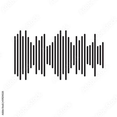 sound wave icon design template vector