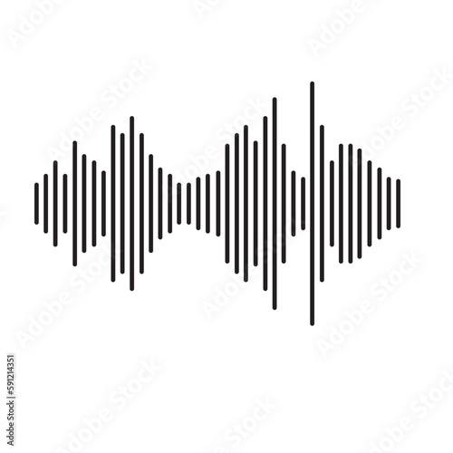 sound wave icon design template vector