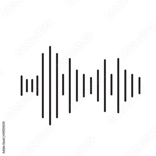 sound wave icon design template vector