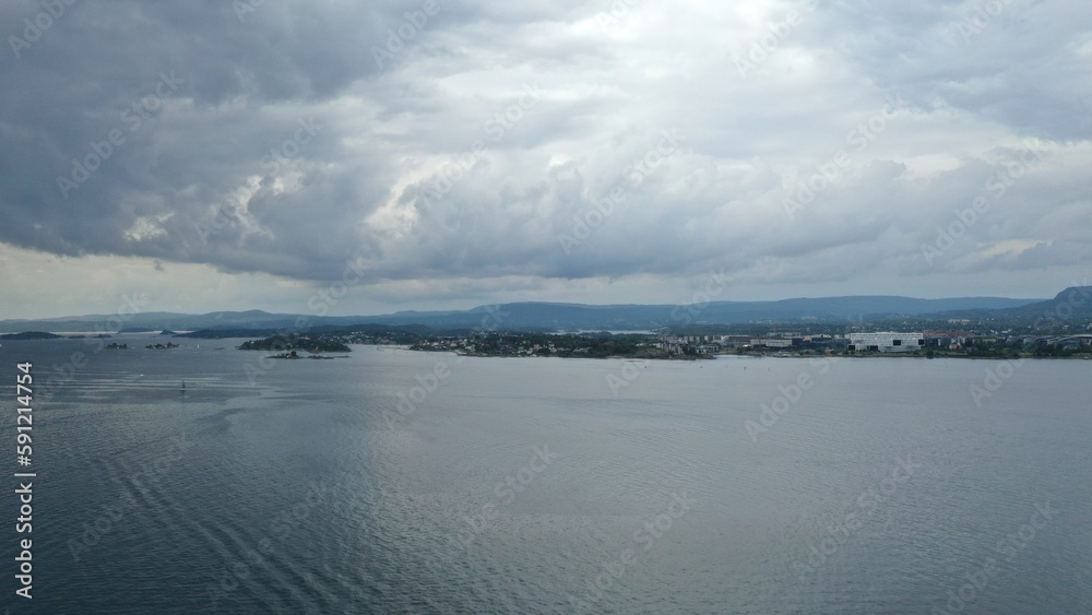 vue panoramique et aérienne du fjord d'Oslo vue panoramique et aérienne du fjord d'Oslo