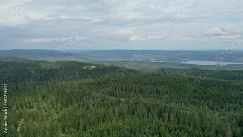 vue aérienne panoramique d'Oslo depuis Holmenkollen, norvège 
