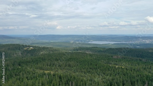 vue aérienne panoramique d'Oslo depuis Holmenkollen, norvège	