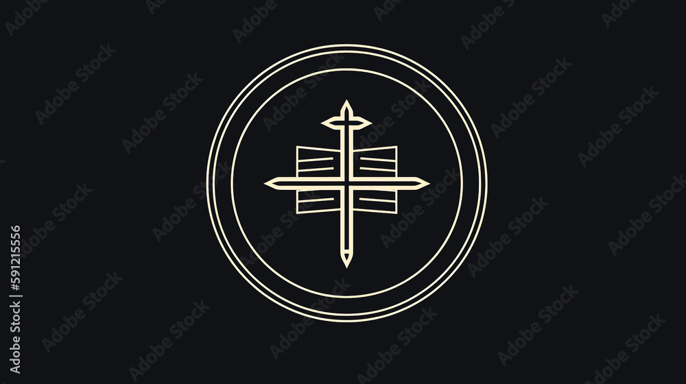 Obraz premium Christian Cross, symbol of the death of Jesus, generative AI.