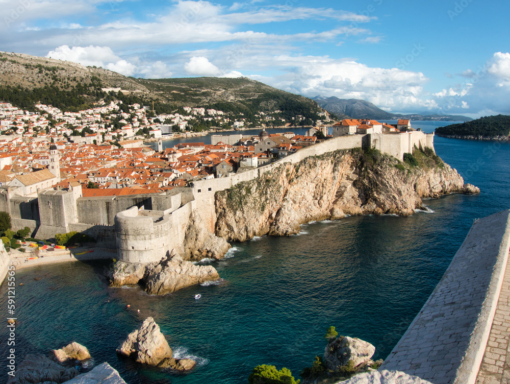 View over Dubrovnik from the fortress