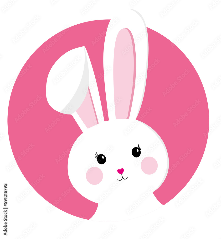 Fototapeta premium cute bunny_pink