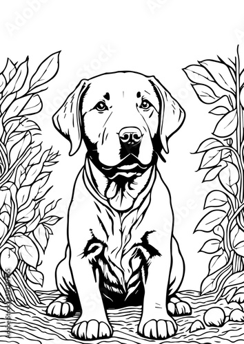 black and white labrador retriever dog