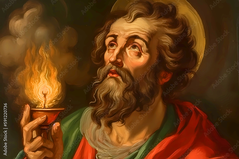 St. Jude, Patron Saint of Lost Causes. Generative ai. Illustration