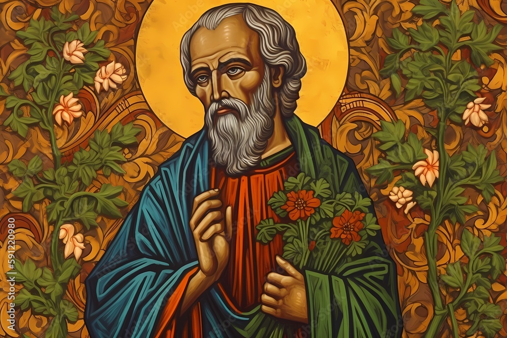 St. Jude, Patron Saint of Lost Causes. Generative ai. Illustration