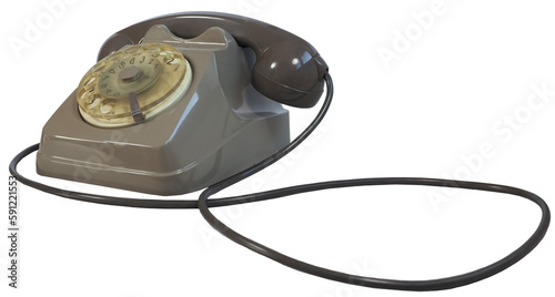 vintage landline phone transparent PNG