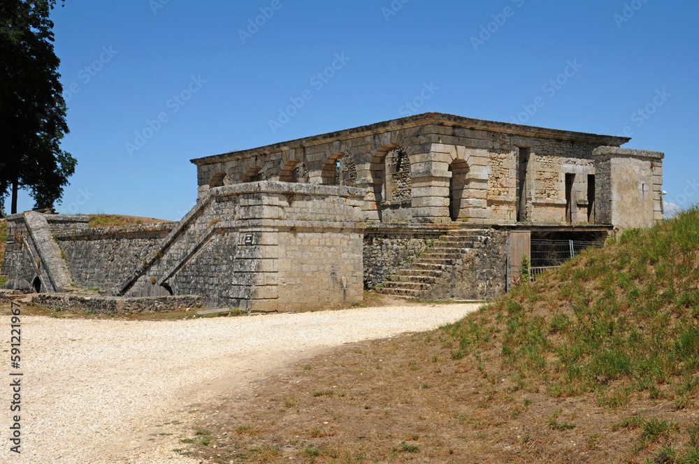 France, Vauban architecture of Fort Médoc in Cussac