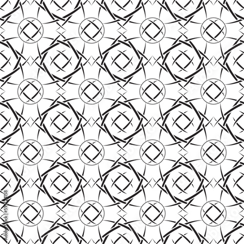 Vector seamless models. Modern stylish texture. Composition from regularly repeating geometrical element. Monochrome, simple. Vector illustrations.