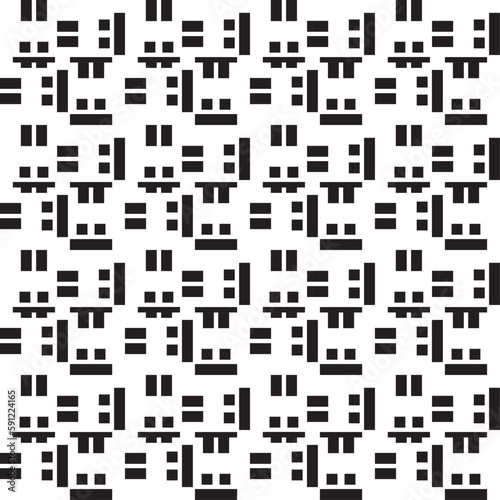 Vector seamless models. Modern stylish texture. Composition from regularly repeating geometrical element. Monochrome, simple. Vector illustrations.