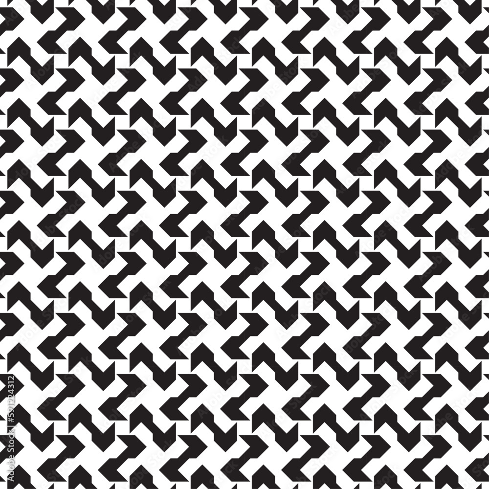 Fototapeta premium Vector seamless models. Modern stylish texture. Composition from regularly repeating geometrical element. Monochrome, simple. Vector illustrations.