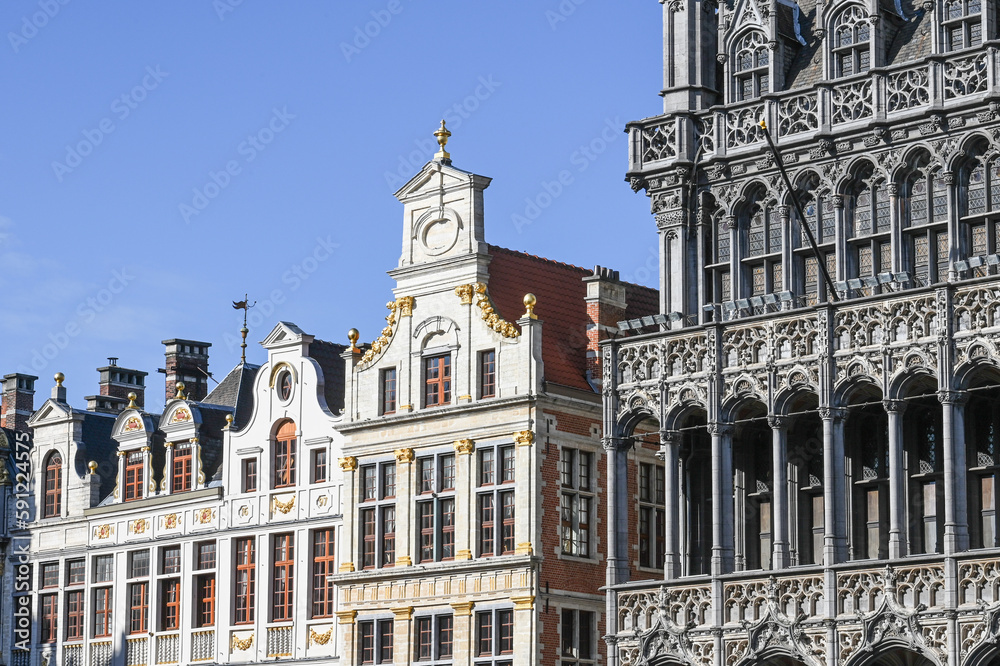 Belgique Bruxelles Grand place architecture tourisme gothique fenetre