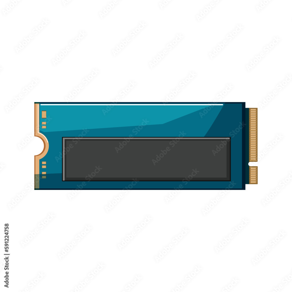 technology ssd storage cartoon vector illustration technology ssd storage cartoon vector illustration