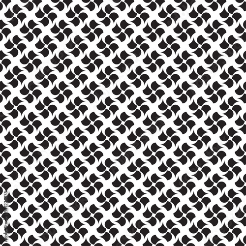 Vector seamless models. Modern stylish texture. Composition from regularly repeating geometrical element. Monochrome, simple. Vector illustrations.