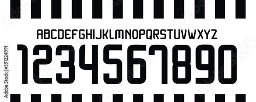 font vector team 2014 - 2015 kit sport style font. juve football style font. italy league. sports style letters and numbers for soccer team photo