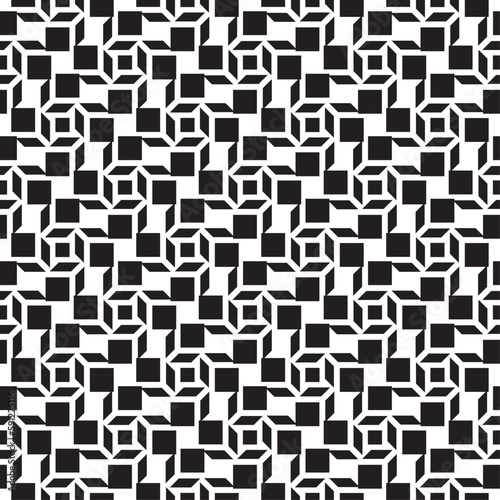 Vector seamless models. Modern stylish texture. Composition from regularly repeating geometrical element. Monochrome, simple. Vector illustrations.