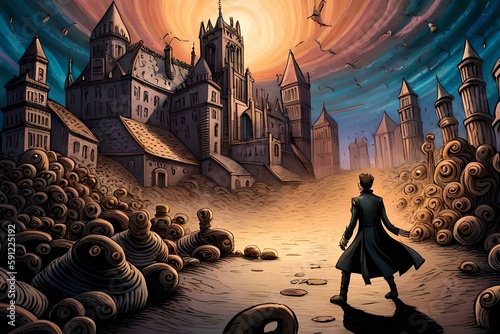 steampunk unique background illustration, great for wallpaper