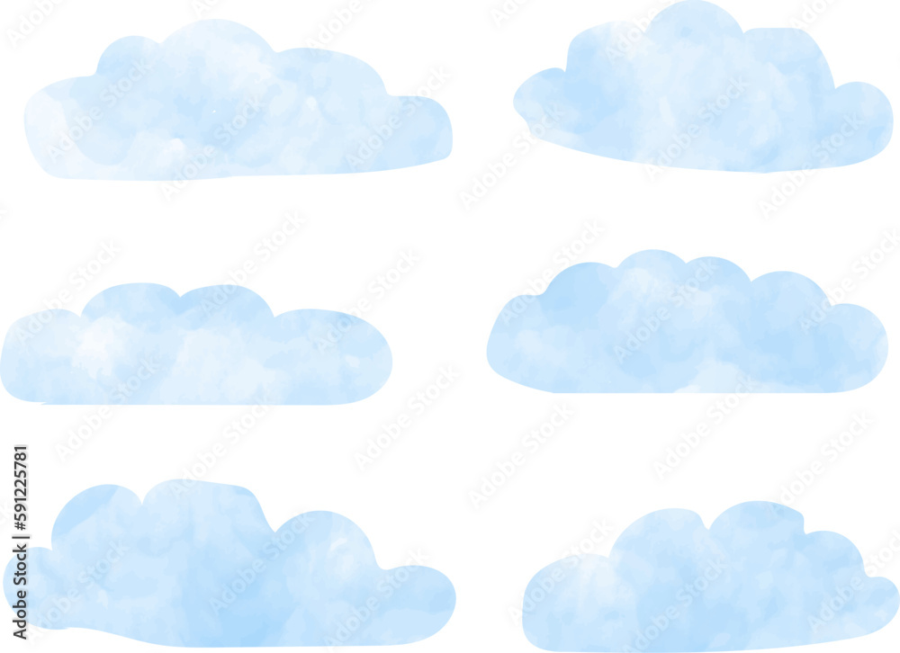 watercolor Cloud isolated on white watercolor Cloud isolated on white