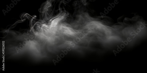 Smoke on the dark background