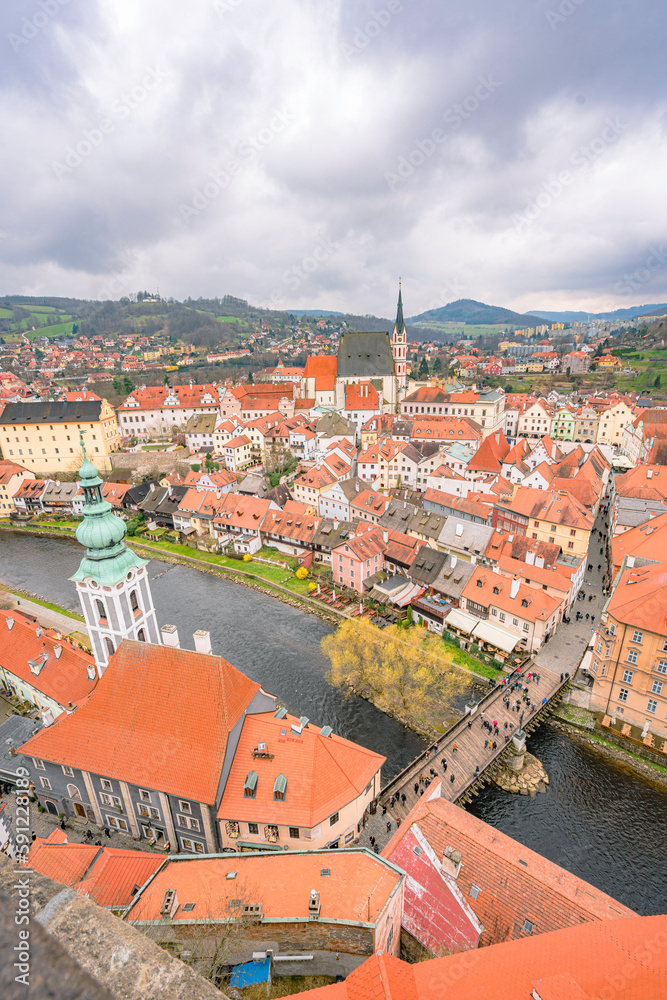 Obraz premium Die wunderbare Altstadt von Krumau
