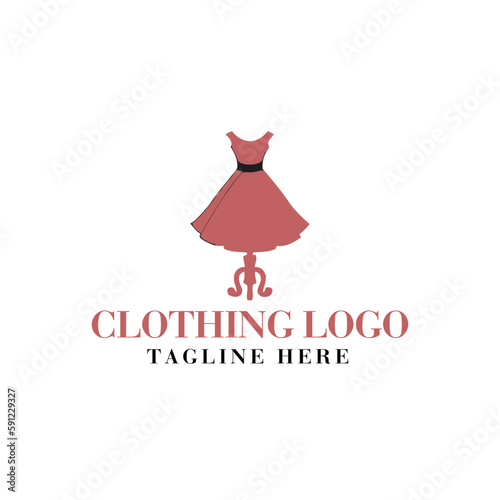 women dress beauty fashion shop logo design illustration
 photo