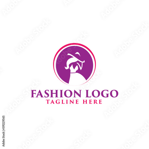 Fototapeta Naklejka Na Ścianę i Meble -  fashion people logo design concept template
