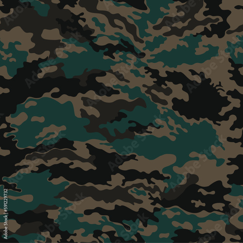 Army camouflage seamless pattern, military uniform, urban print. Disguise