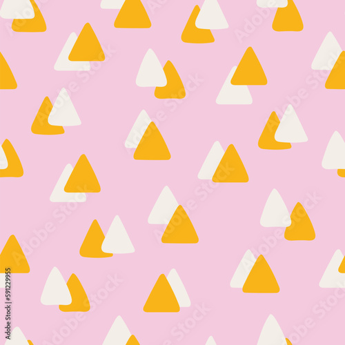 Minimalist seamless pattern with triangles