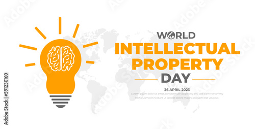 World Intellectual Property Day background or banner design template