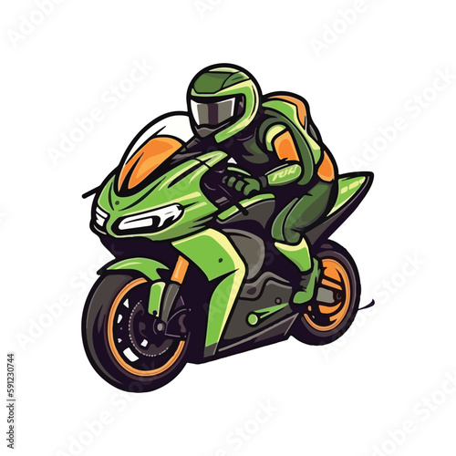 Super bike logo vector template