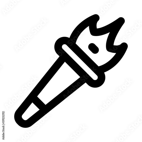 torch icon for your website, mobile, presentation, and logo design.